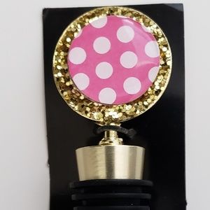 GLITTER POLKA DOT WINE STOPPER